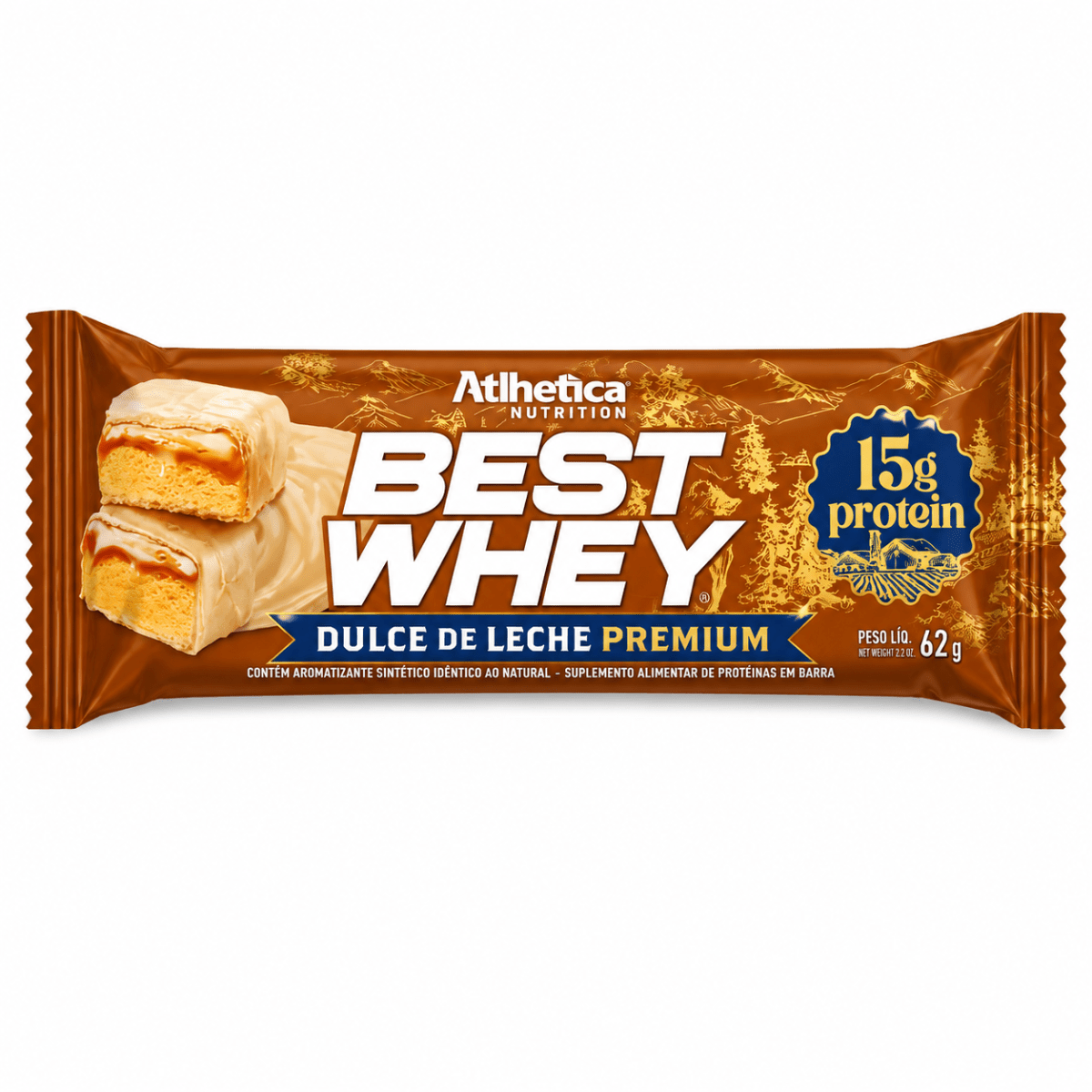 Barra Proteica Best Whey Atlhetica Nutrition 15G de Proteína 62G C/U.4