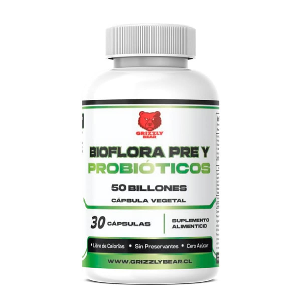Bioflora Pre y Probiótico Grizzly Bear 30 Capsulas.1