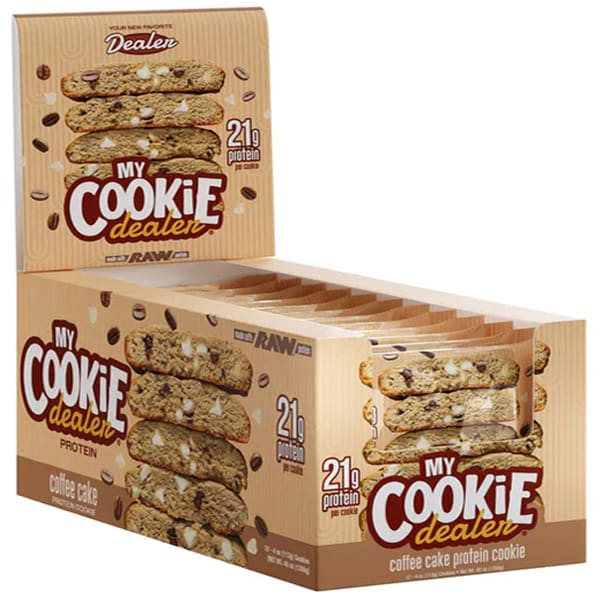 Caja 12 Galletas My Cookie Dealer RAW Nutrition 21G de Proteína 114G C/U.4