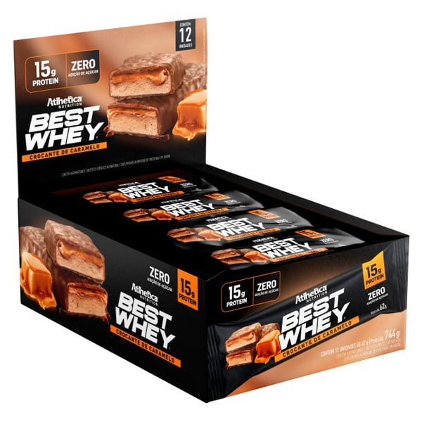 Caja 12 Barras Best Whey Atlhetica Nutrition 15G de Proteína 62G C/U.2