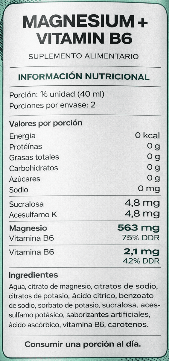 Magnesio + Vitamina B6 Shot QNT Move 80 Ml 2