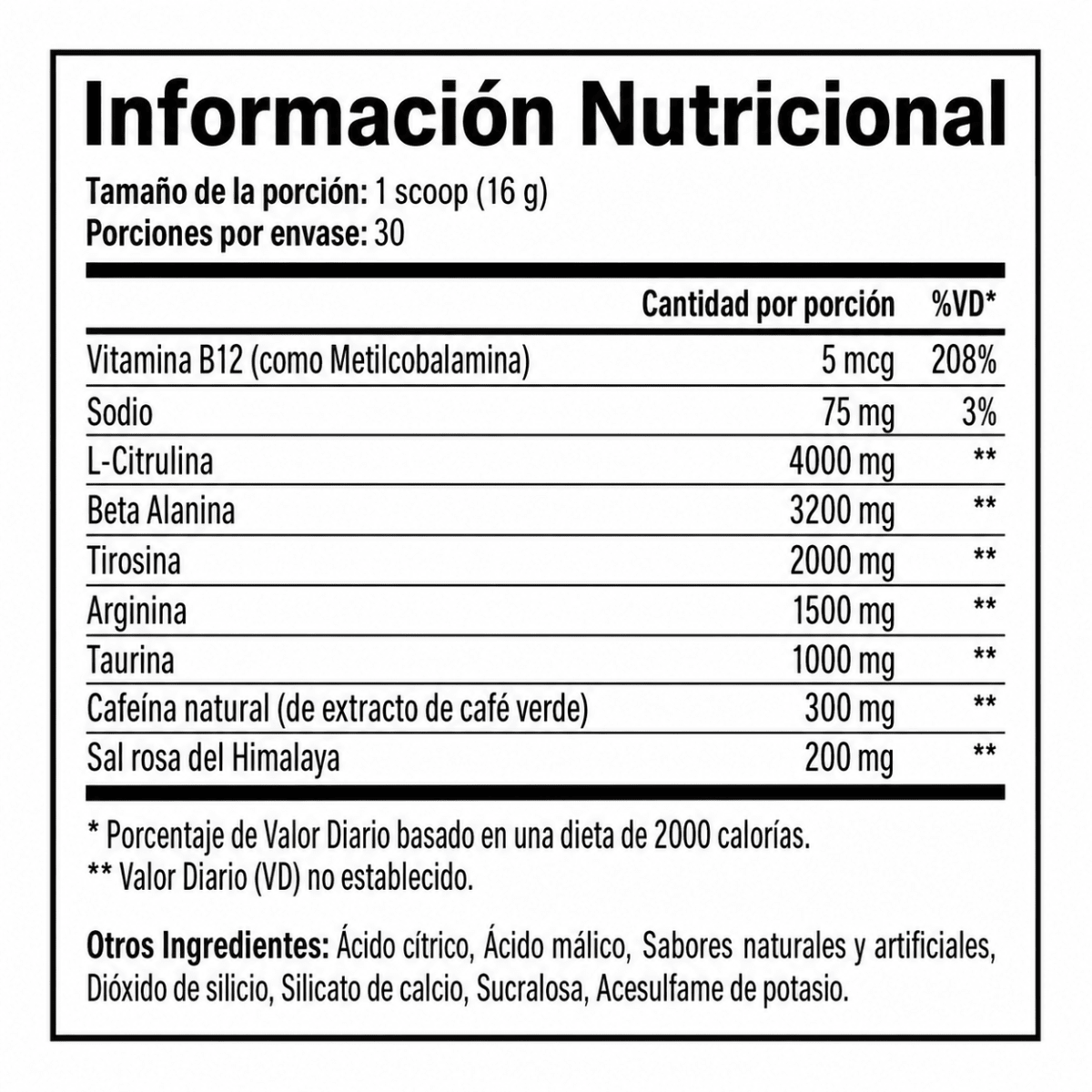 Xtreme Pre Workout Loading UP 30 Servicios.3
