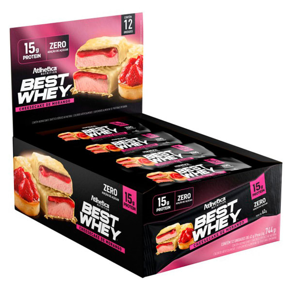 Caja 12 Barras Best Whey Atlhetica Nutrition 15G de Proteína 62G C/U.3