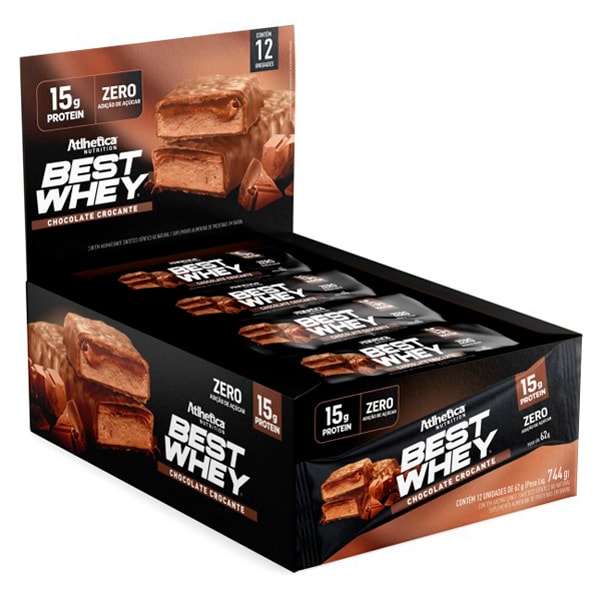 Caja 12 Barras Best Whey Atlhetica Nutrition 15G de Proteína 62G C/U.4