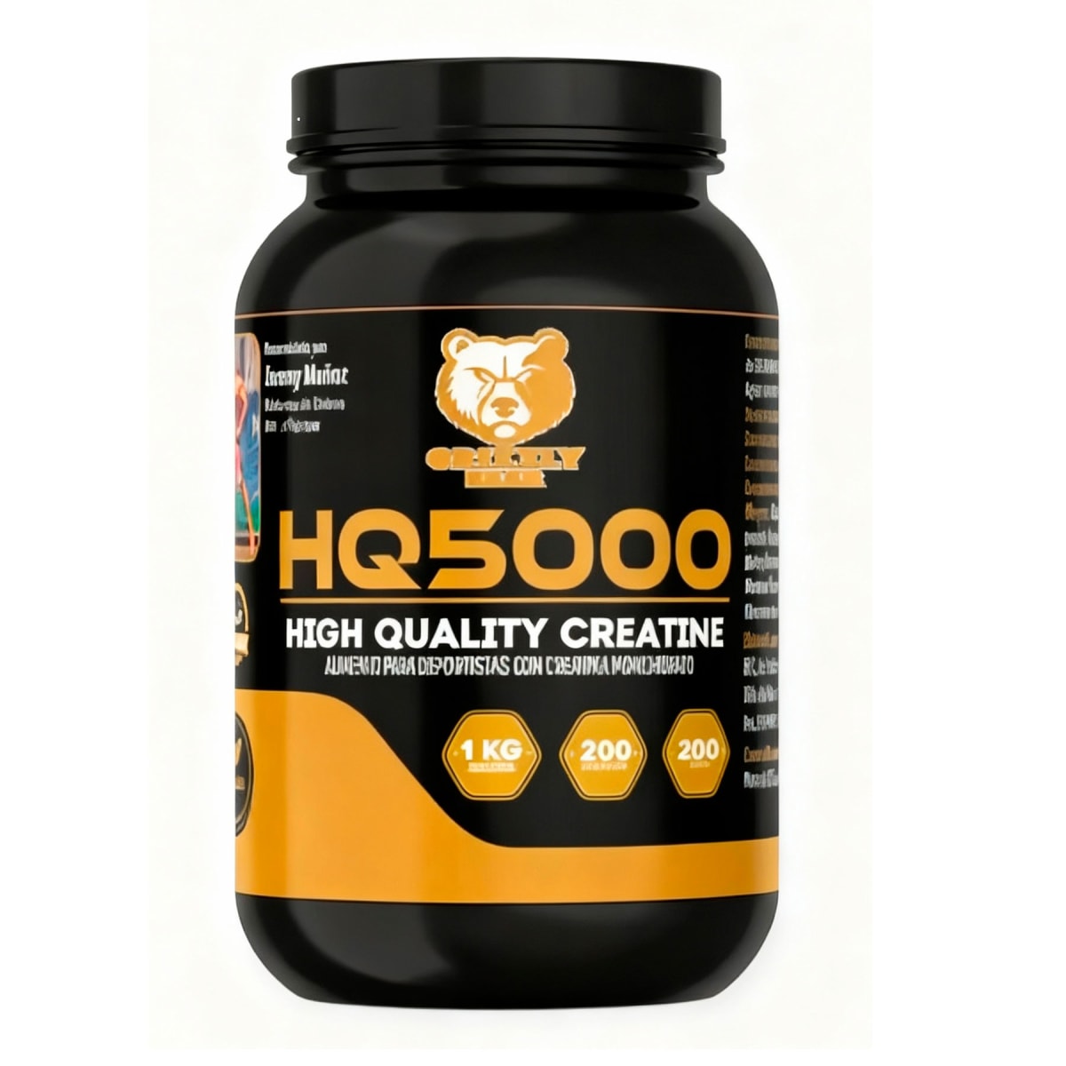 Creatina Monohidratada Grizzly Bear 1000 g – 200 porciones1