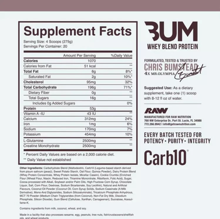 CBUM Mass Gainer 5.4 KG. 4