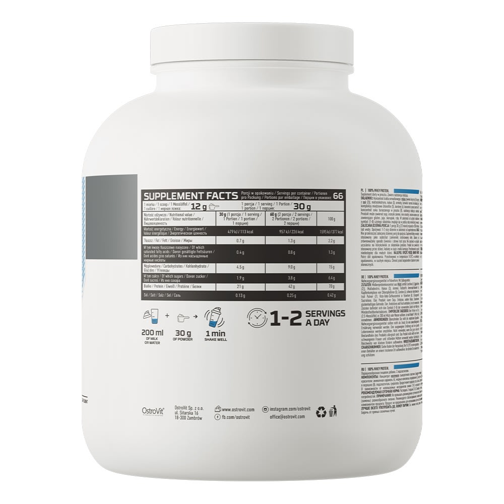 Whey Protein Ostrovit 4.4 lb (2 kg) – 66 porciones 11