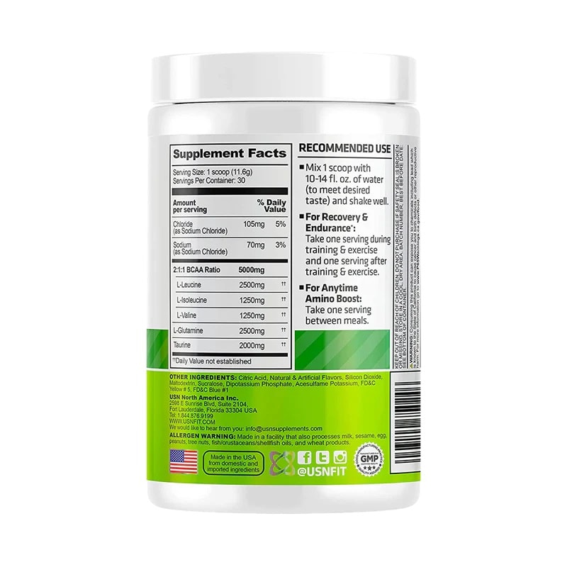Bcaa Amino+ USN 30 Servicios. 3