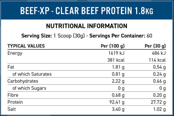 Beef-XP Applied Nutrition 4 lb (1.8 kg) – 60 porciones 10