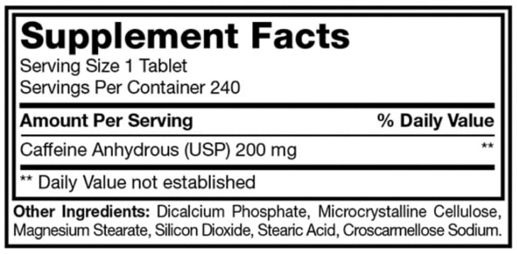 Cafeína Mutant 200MG 240 Comprimidos 2