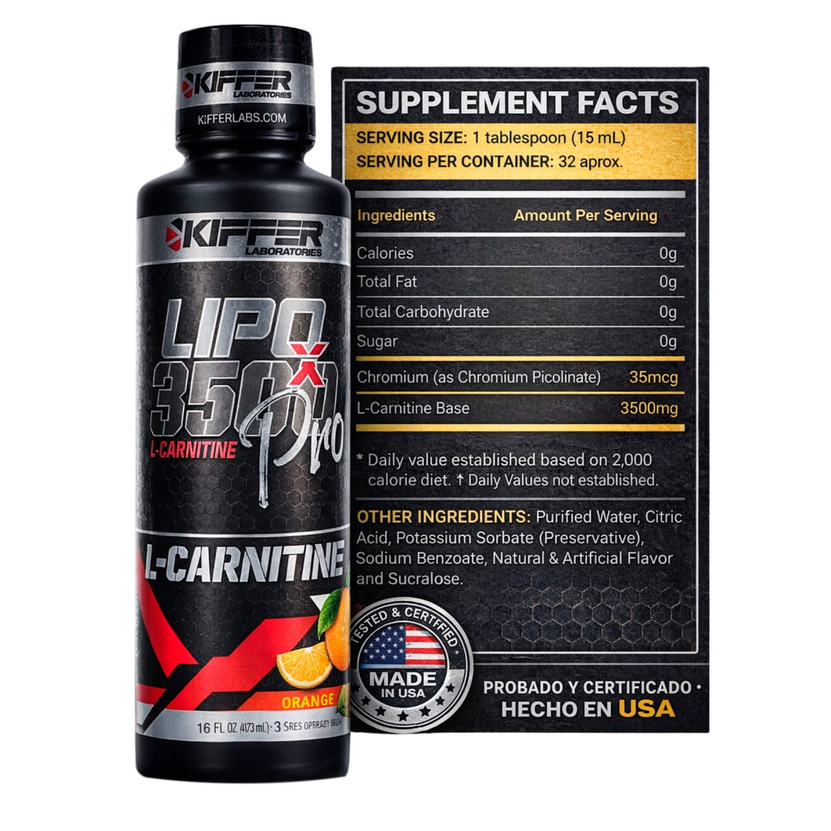 L-Carnitina Lipo X 3500 Pro Kiffer – 32  porciones . 3