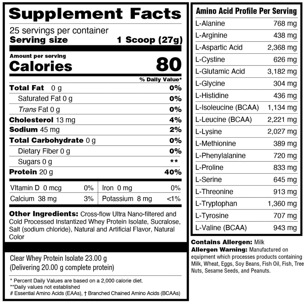 Clear Protein Isolada 1UP Nutrition 1.48 lb (675 g) – 25 porciones 3