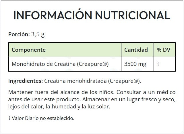 Creatina monohidrato Creapure Ostrovit 71 Servicios. 2