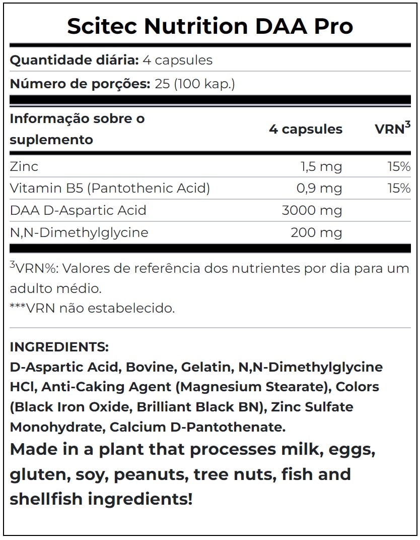 DAA Pro Scitec Nutrition 100 Capsulas.2