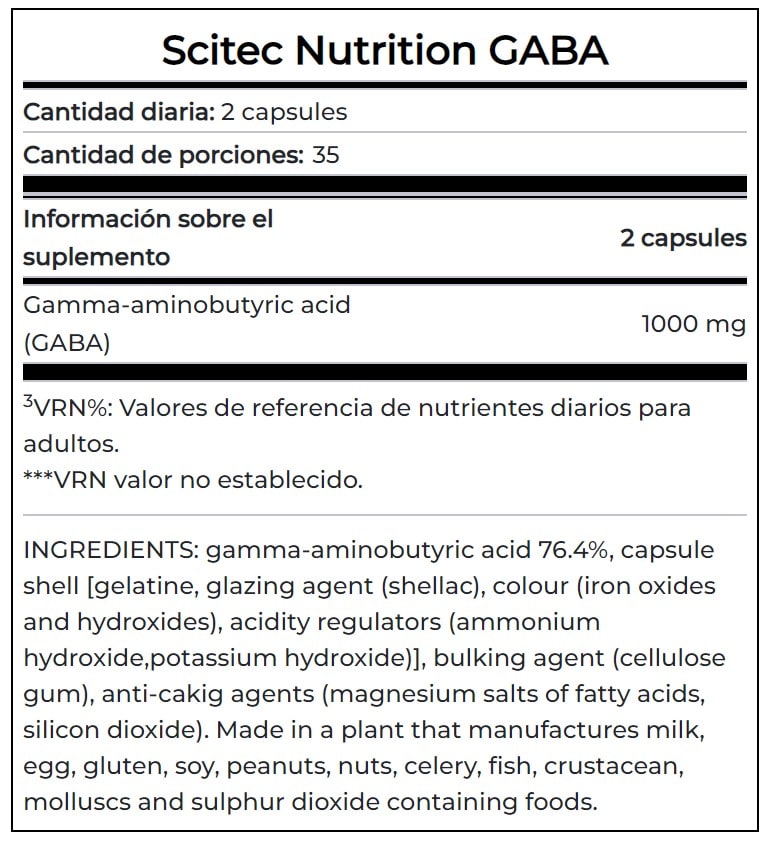 Gaba 1000MG Scitec Nutrition 70 Capsulas.2