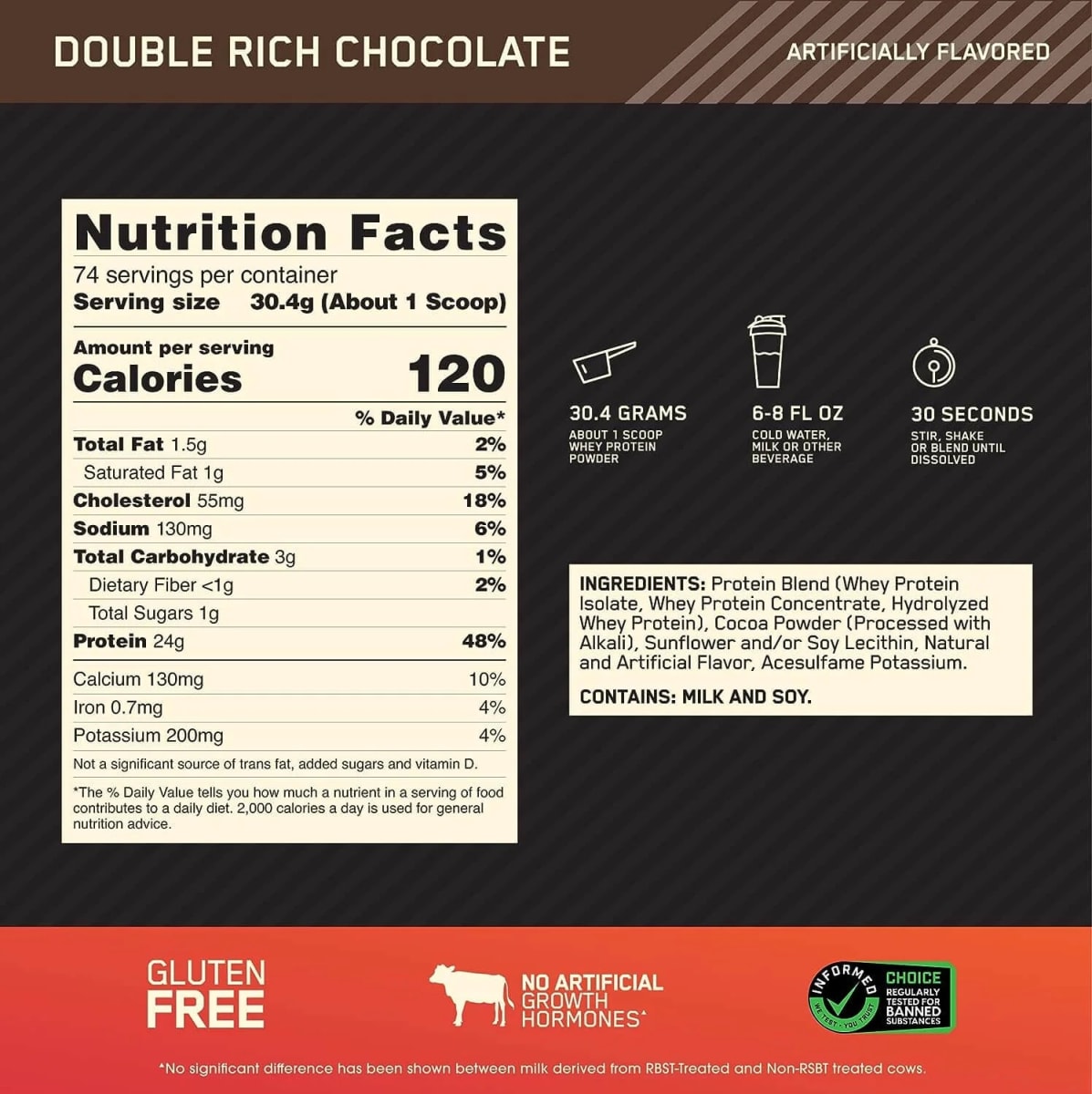 Gold Standard 100% Whey 5 lb (2.2 kg) – 74 porciones 9