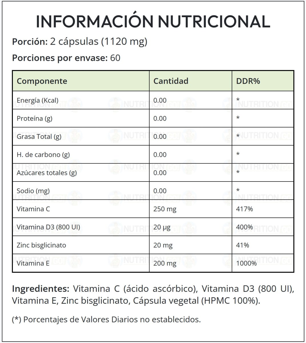 Inmunoforte 1120MG Grizzly Bear 60 Cápsulas. 2