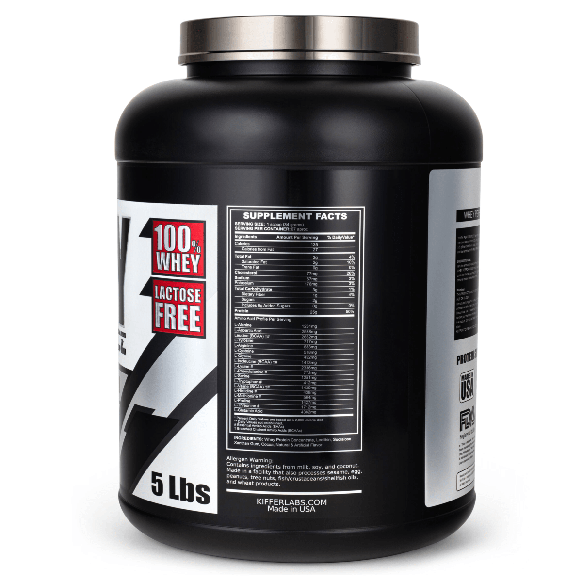 Proteína Whey Performance Kiffer 5 lb (2.2 kg) – 67 porciones 6