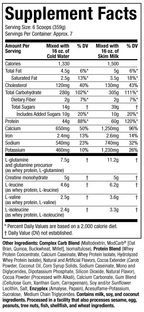 100% Mass Gainer Muscletech 2.3 KG.3