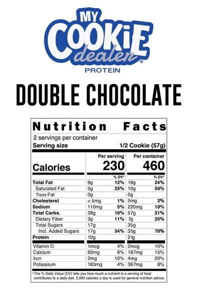 Caja 12 Galletas My Cookie Dealer RAW Nutrition 21G de Proteína 114G C/U.7