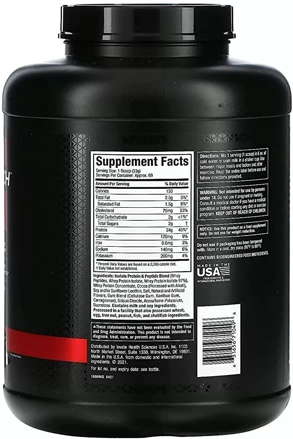 Nitro Tech Whey Gold 5 lb (2.2 kg) – 69 porciones8