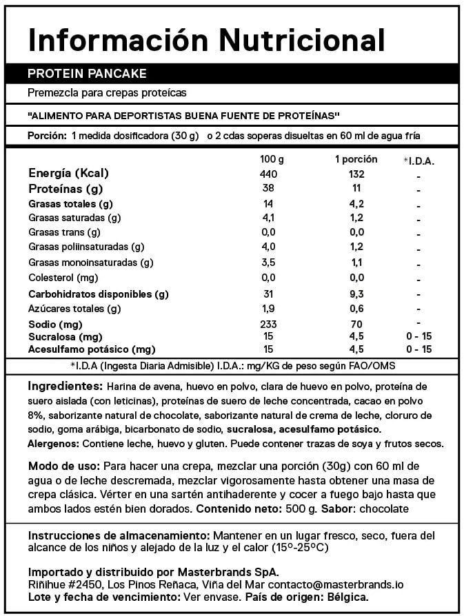 Protein Pancake QNT Liife 1.1 lb (500 g) – 16 porciones6