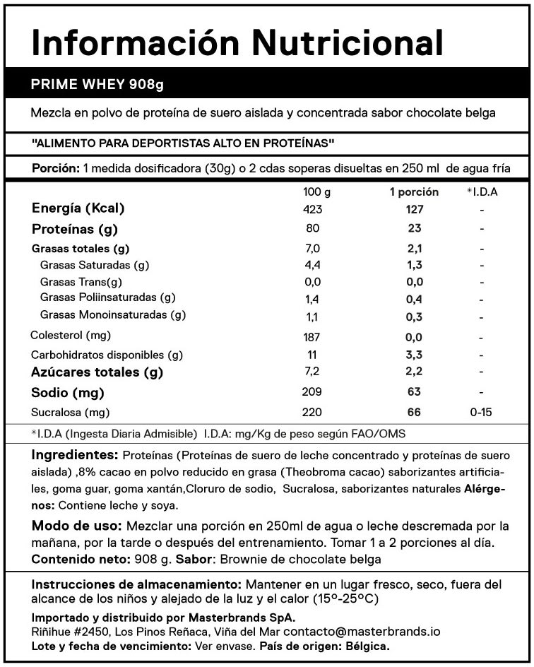Prime Whey QNT Metapure 2 lb (908 g) – 30 porciones8
