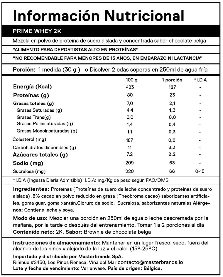 Prime Whey QNT Metapure 4.4 lb (2 kg) – 66  porciones8