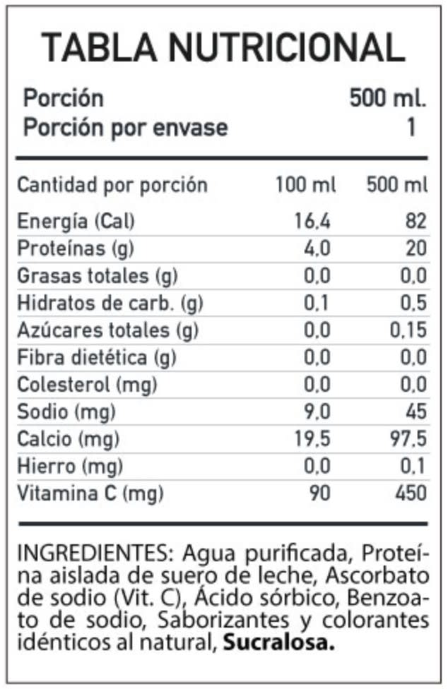 Proteina Isolada Liquida 20GR Winkler Nutrition 500ml. 5