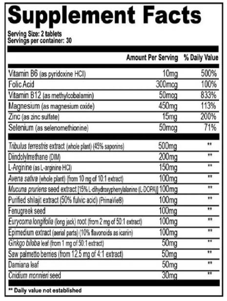 Testrol Gold ES 60 Tabletas. 2