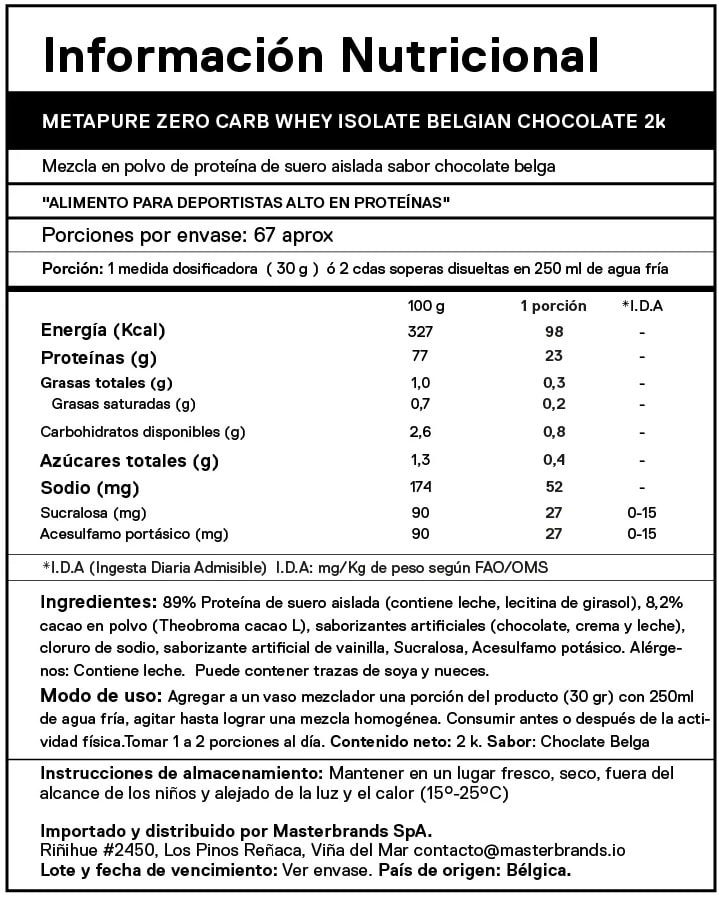 Whey Isolate Zero QNT Metapure 4.4 lb (2 kg) – 66 porciones9
