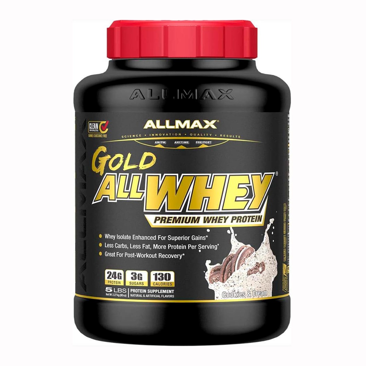 Gold All Whey AllMax 5 lb (2.2 kg) – 71 porciones2