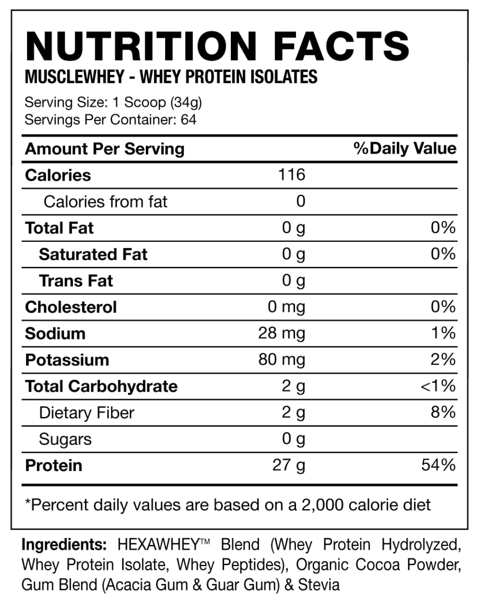 Muscle Whey Hexacore 4.8 lb (2.2 kg) – 64 porciones4