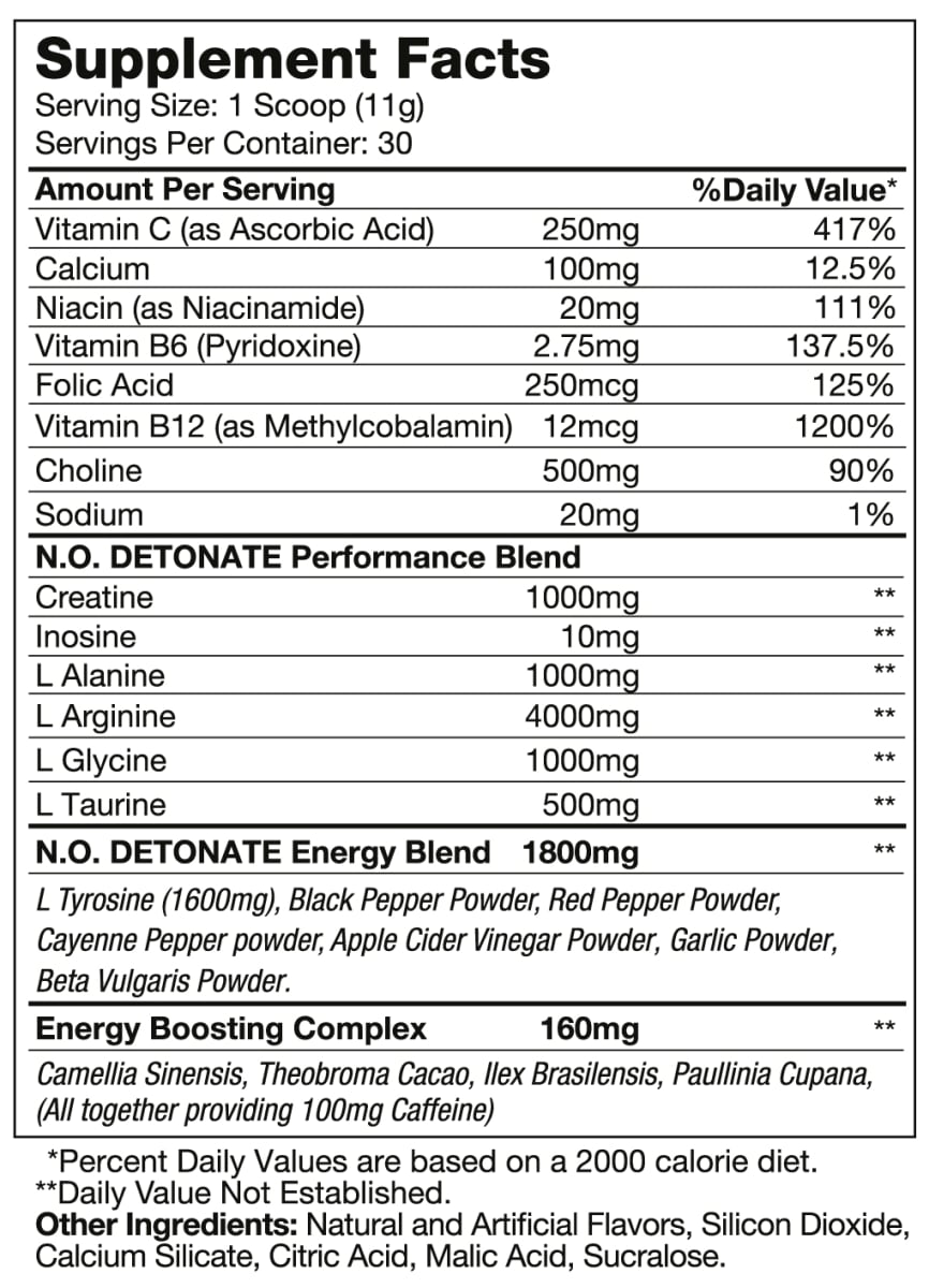 Oxy 4 N.O Detonate Hexacore 30 Servicios. 1