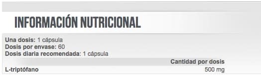 Triptofano 500MG Scitec Nutrition 60 Capsulas. 2