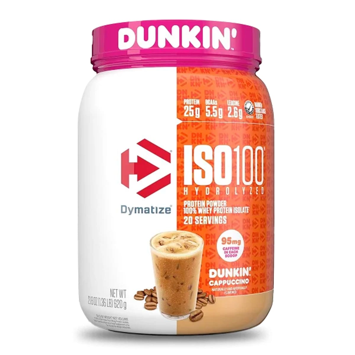 ISO 100 Dunkin Hidrolizada Dymatize 1.4 lb (630 g) – 20 porciones 1