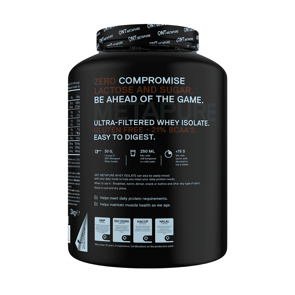 Whey Isolate Zero QNT Metapure 4.4 lb (2 kg) – 66 porciones7