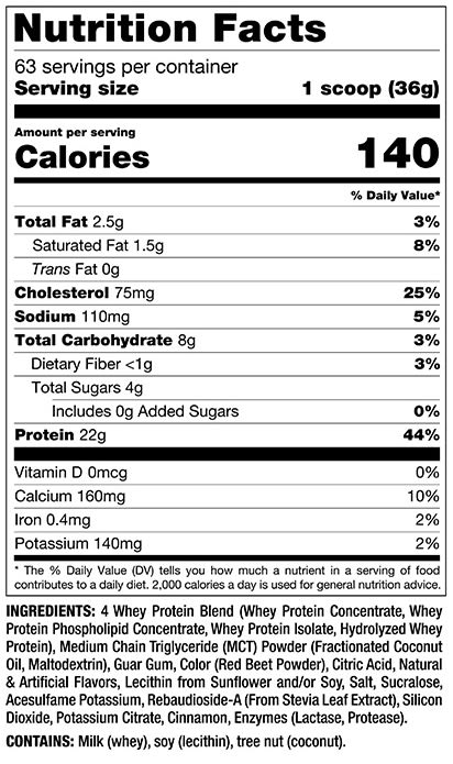 Proteína Mutant Whey 5 lb (2.2 kg) – 63 porciones5