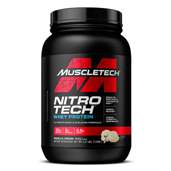 Nitro Tech Whey Protein 2.2 lb (1 kg) – 23 porciones3