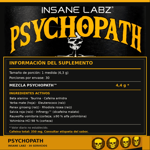 Psychopath Insane Labz 30 Servicios. 3