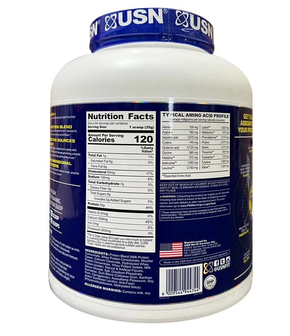 Premium Whey+ USN 5 lb (2.2 kg) – 63 porciones4