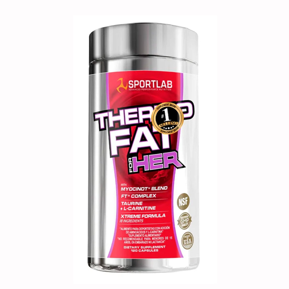 Thermo Fat For Her 3.0 Sportlab 120 Capsulas.