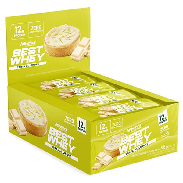 Caja 12 Barras Best Whey Atlhetica Nutrition 12G de Proteína 49G C/U.7