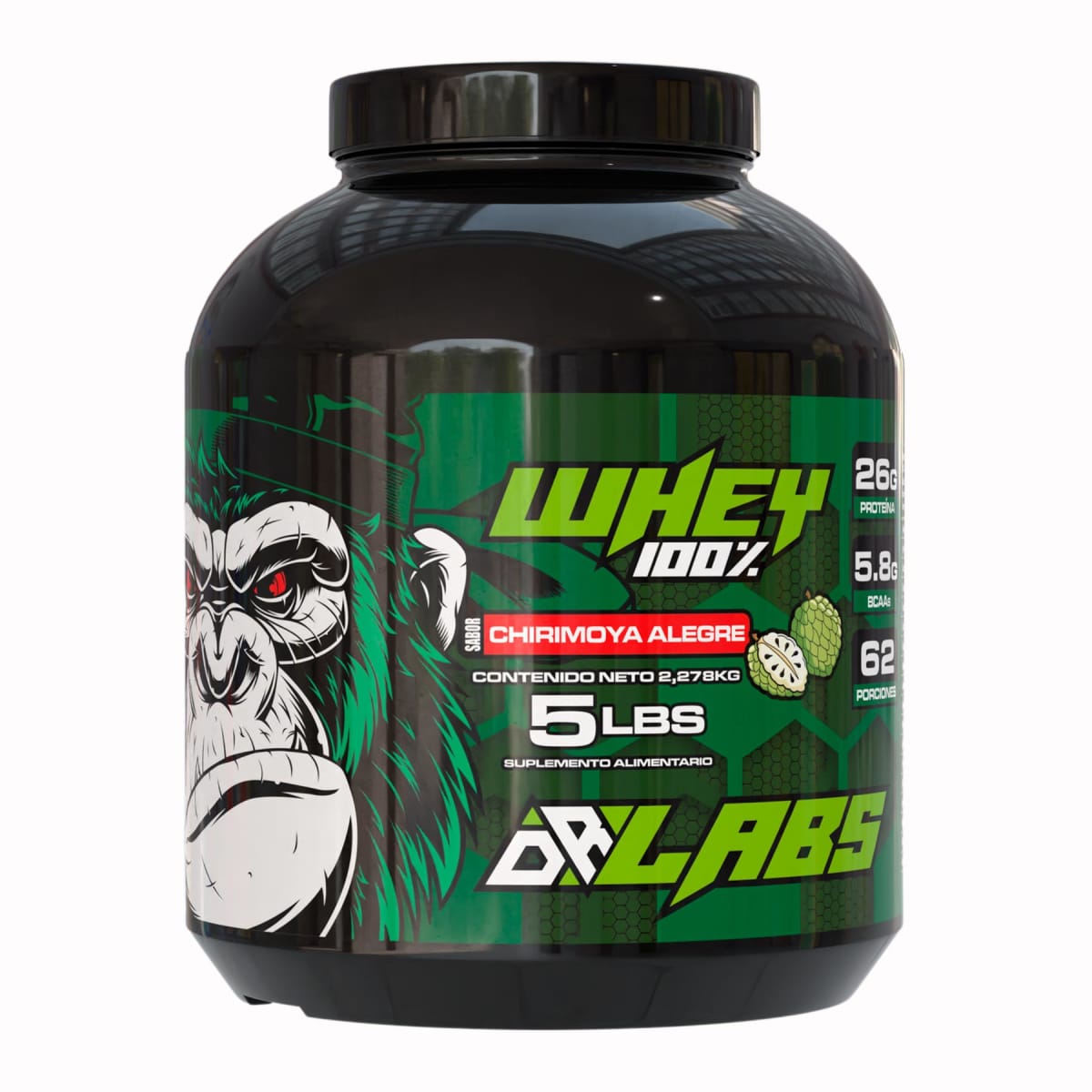 Proteína Whey 100% Dr. Labs 5 lb (2.2 kg) – 62 porciones5