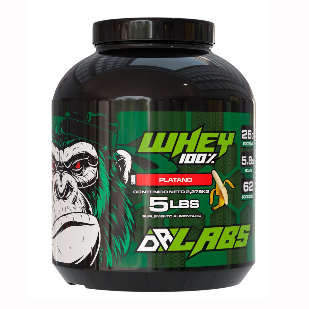 Proteína Whey 100% Dr. Labs 5 lb (2.2 kg) – 62 porciones3
