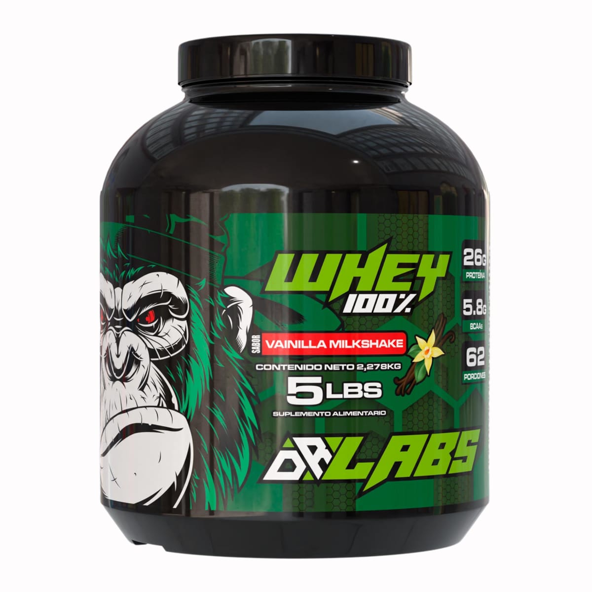 Proteína Whey 100% Dr. Labs 5 lb (2.2 kg) – 62 porciones2