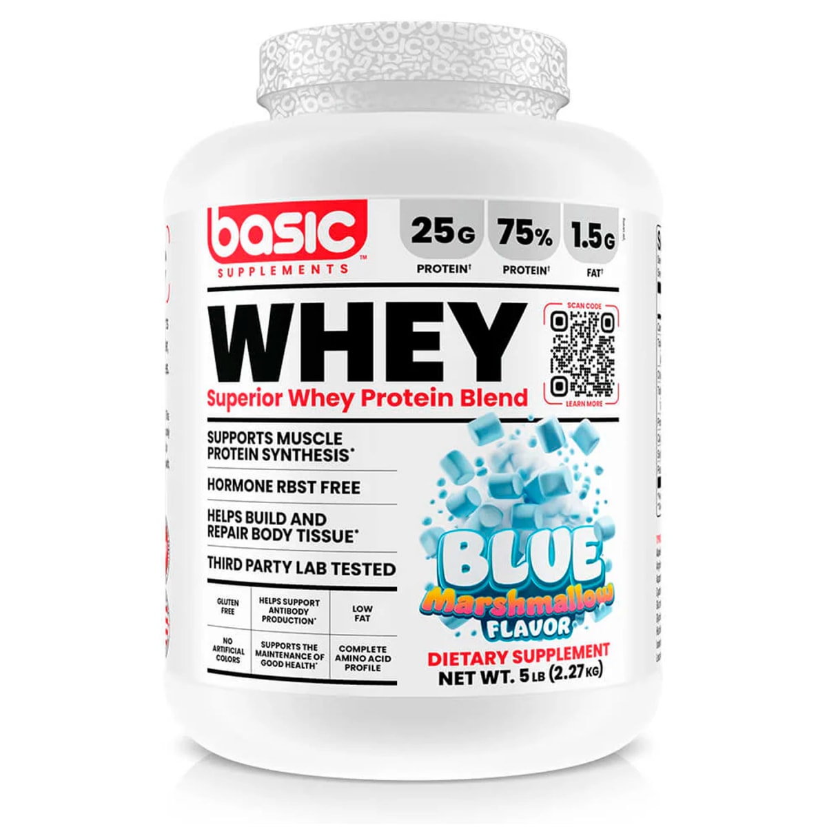 Whey Protein Basic Supplement 5 lb (2.2 kg) – 64 porciones3