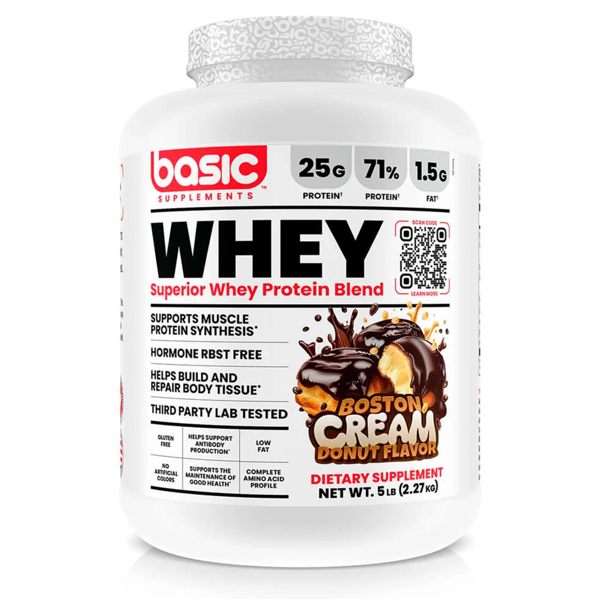 Whey Protein Basic Supplement 5 lb (2.2 kg) – 64 porciones2