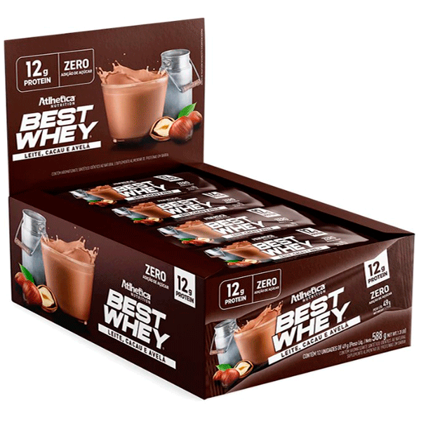 Caja 12 Barras Best Whey Atlhetica Nutrition 12G de Proteína 49G C/U.2