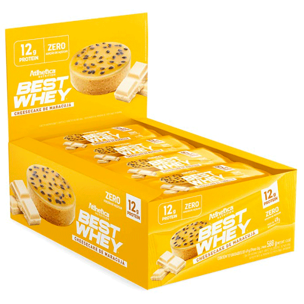 Caja 12 Barras Best Whey Atlhetica Nutrition 12G de Proteína 49G C/U.5